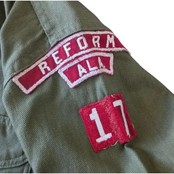 Vintage Boy Scouts of America Green Button Down Shirt Size 14 Sanforized Alabama - Picture 10 of 11